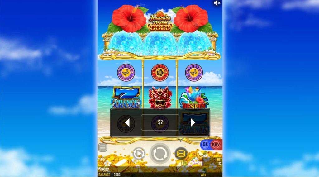 ハワイアンドリームゴールド ベット設定